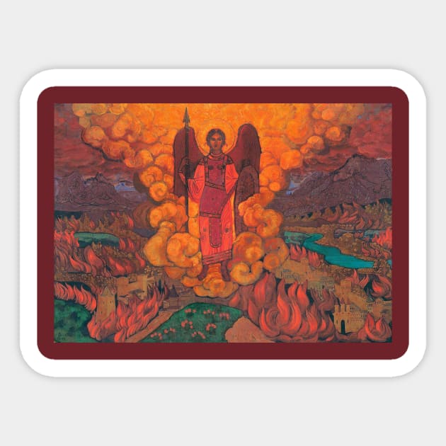 Nicholas Roerich's Painting The Last Angel Sticker by Star Scrunch